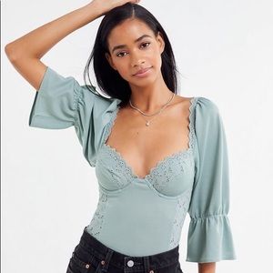Out From Under Emilie Eyelet Bustier Bodysuit